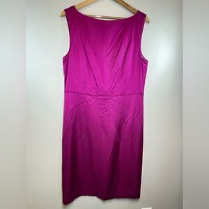 NWT Banana Republic Fuschia Pink Wool Blend Sheath Party Cocktail Dress Size 14